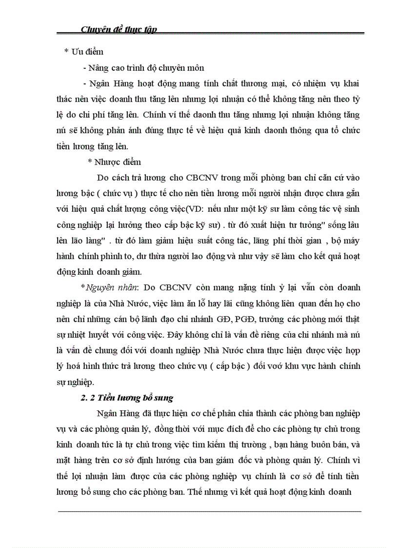 image for page Một số suy nghĩ nhằm nâng cao từng bước hình thức trả lương ở NHNN & PTNThôn Láng Hạ