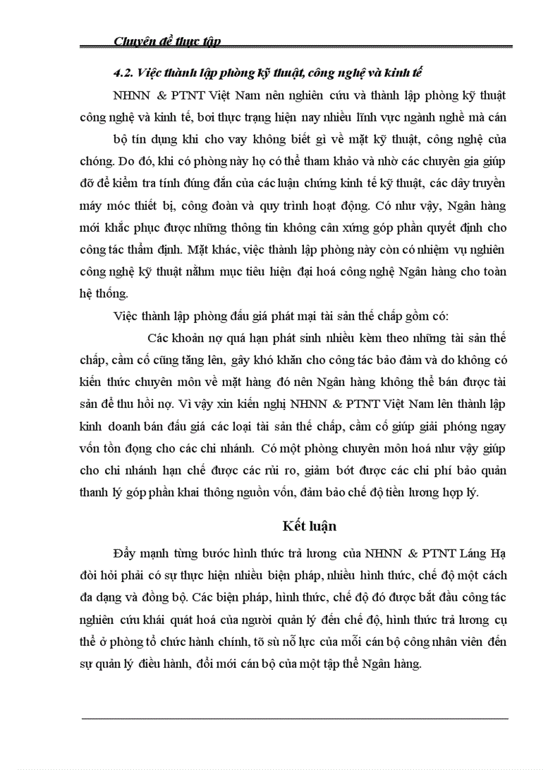 image for page Một số suy nghĩ nhằm nâng cao từng bước hình thức trả lương ở NHNN & PTNThôn Láng Hạ