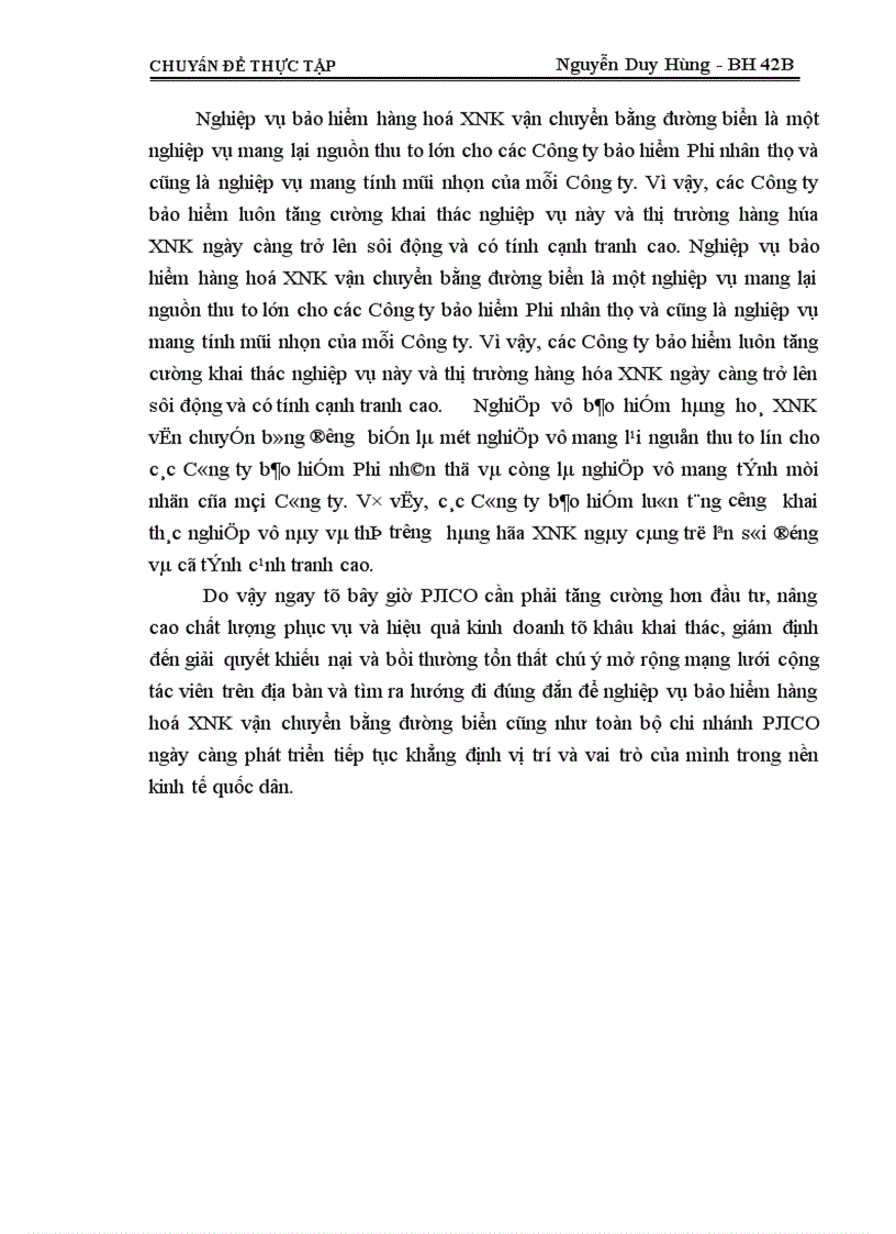image for page Triển khai nghiệp vụ bảo hiểm hàng hoá XNK vận chuyển bằng đường biển tại công ty cổ phần bảo hiểm Petrolimex