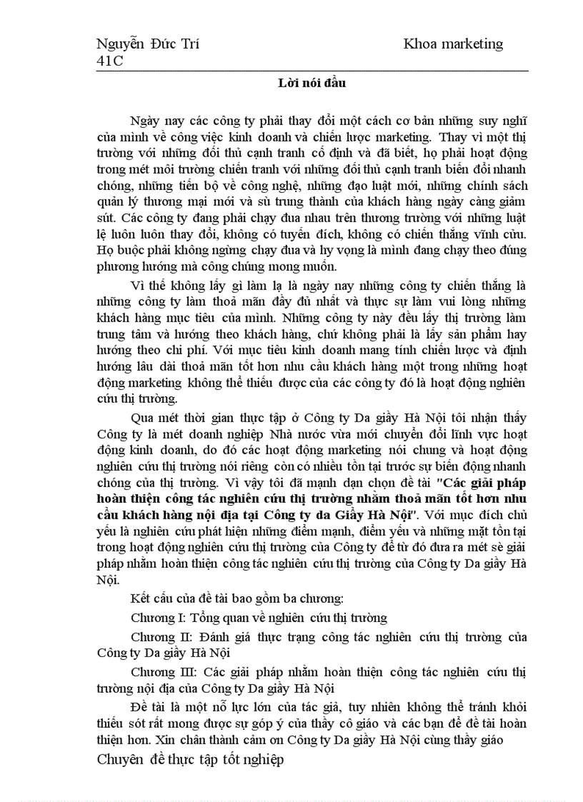 image for page Các giải pháp hoàn thiện công tác nghiên cứu thị trường nhằm thoả mãn tốt hơn nhu cầu khách hàng nội địa tại Công ty da Giầy Hà Nội