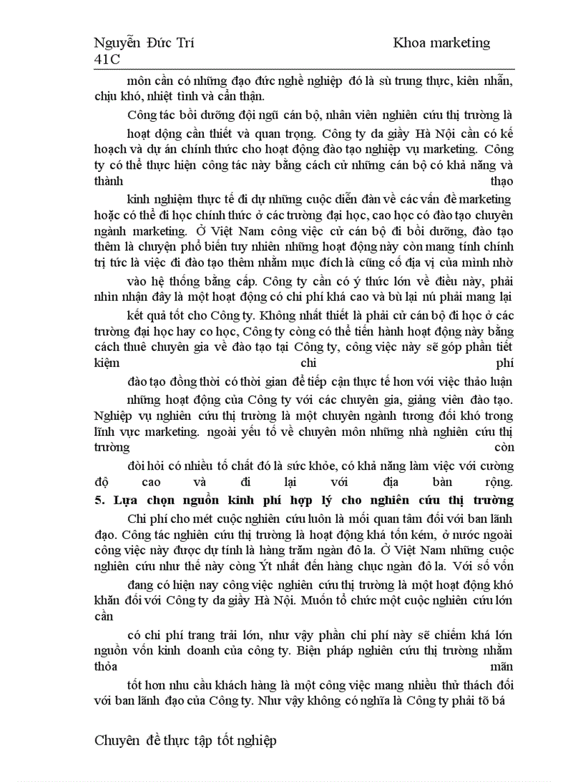 image for page Các giải pháp hoàn thiện công tác nghiên cứu thị trường nhằm thoả mãn tốt hơn nhu cầu khách hàng nội địa tại Công ty da Giầy Hà Nội