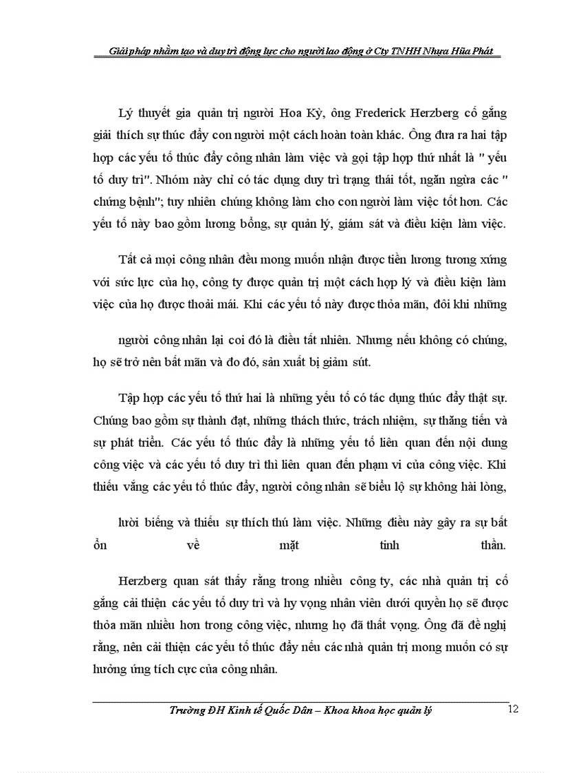 image for page Giải pháp nhằm tạo và duy trì động lực cho người lao động ở Công ty TNHH Nhựa Hòa Phát