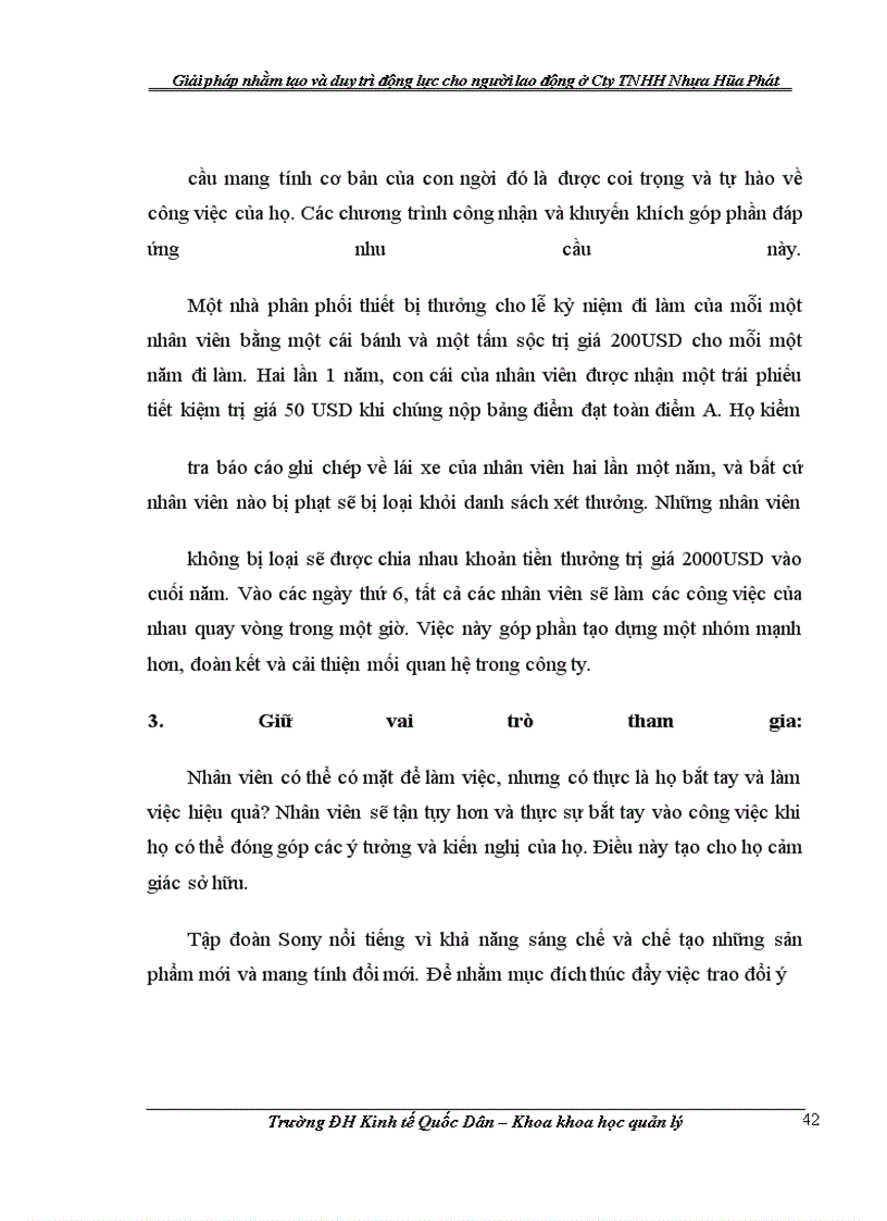 image for page Giải pháp nhằm tạo và duy trì động lực cho người lao động ở Công ty TNHH Nhựa Hòa Phát