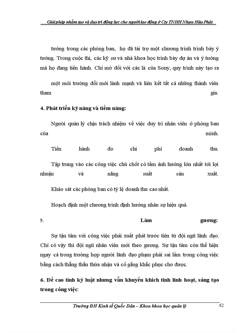 image for page Giải pháp nhằm tạo và duy trì động lực cho người lao động ở Công ty TNHH Nhựa Hòa Phát