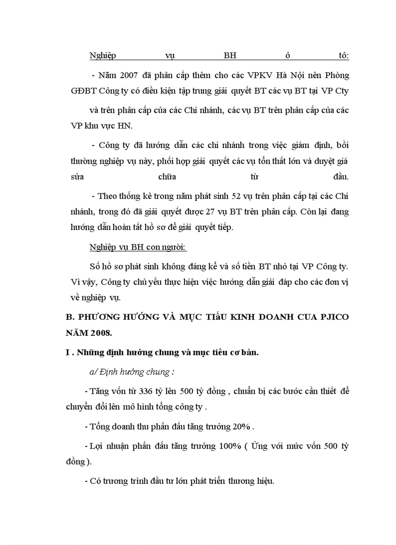 image for page Báo cao tổng hợp tại công ty cổ phần Bảo Hiểm Pertrolimex (PJICO)