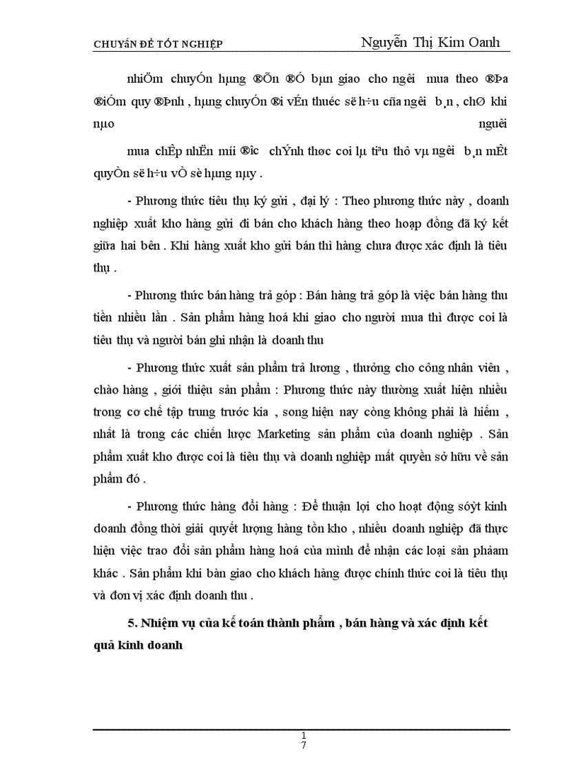 image for page Kế toán thành phẩm , bán hàng và xác định kết quả bán hàng