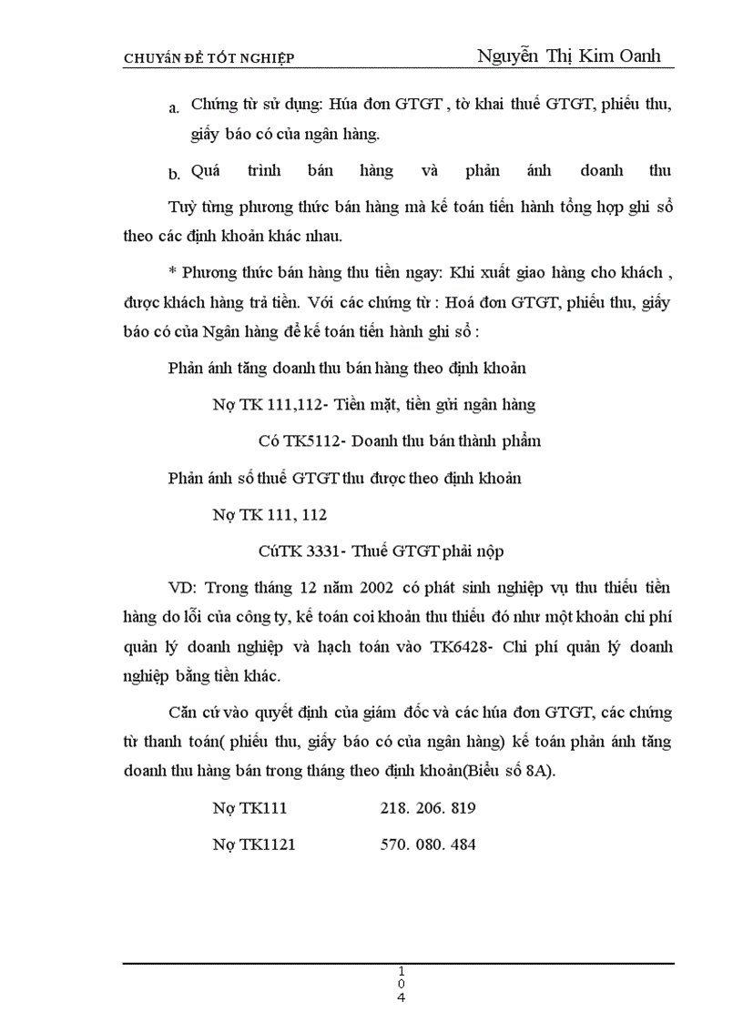 image for page Kế toán thành phẩm , bán hàng và xác định kết quả bán hàng