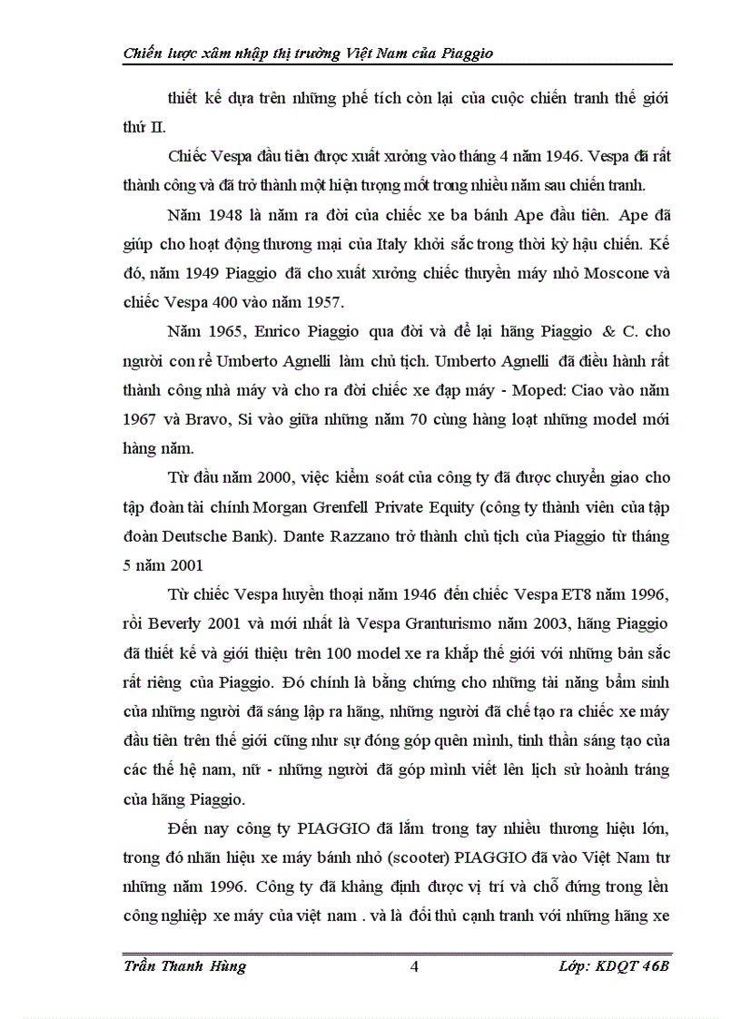 image for page Chiến lược xâm nhập thị trường Việt Nam của Piaggio