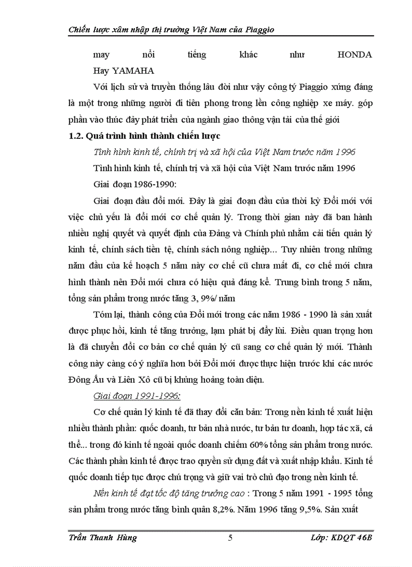 image for page Chiến lược xâm nhập thị trường Việt Nam của Piaggio