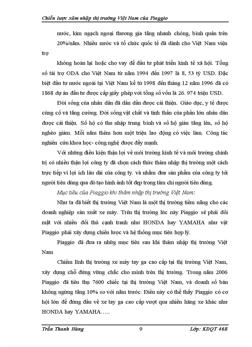 image for page Chiến lược xâm nhập thị trường Việt Nam của Piaggio