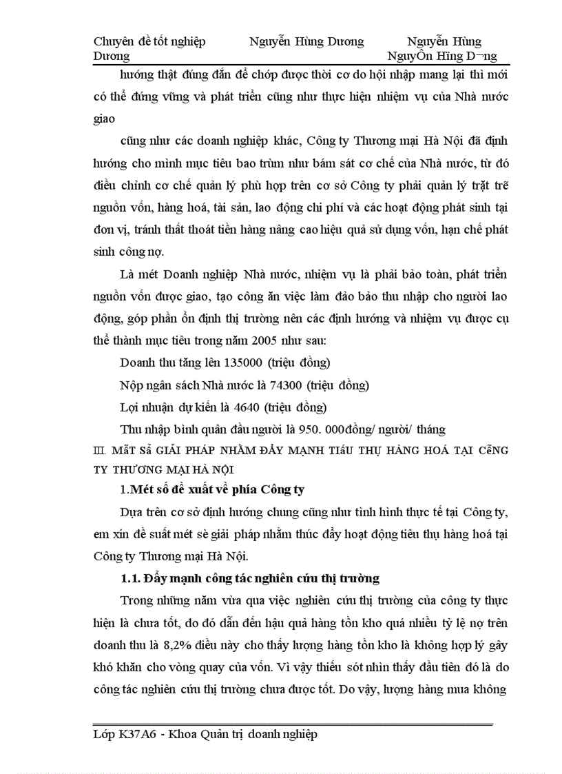 image for page Đẩy mạnh tiêu thụ hàng hoá tại Công ty Thương mại Hà Nội