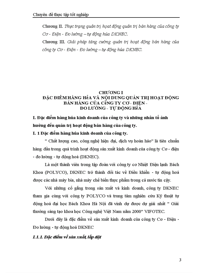 image for page Tăng cường quản trị hoạt động bán hàng của công ty Cơ - Điện - Đo lường – Tự động hóa DKNEC
