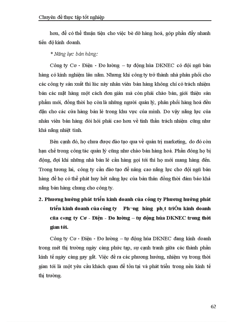 image for page Tăng cường quản trị hoạt động bán hàng của công ty Cơ - Điện - Đo lường – Tự động hóa DKNEC