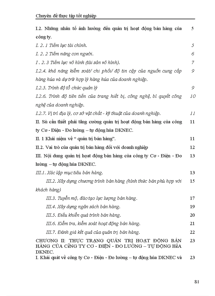 image for page Tăng cường quản trị hoạt động bán hàng của công ty Cơ - Điện - Đo lường – Tự động hóa DKNEC