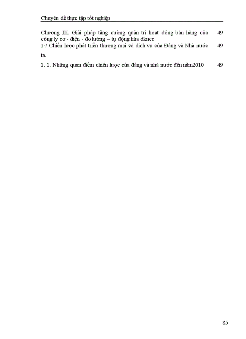 image for page Tăng cường quản trị hoạt động bán hàng của công ty Cơ - Điện - Đo lường – Tự động hóa DKNEC