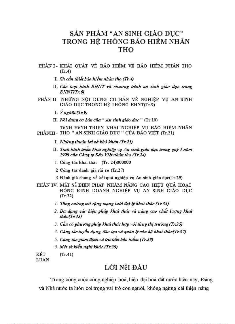 image for page Thực trạng và một số biện pháp phát triển nghiệp vụ này ở công ty Bảo Việt Nhân thọ Hà Nội”