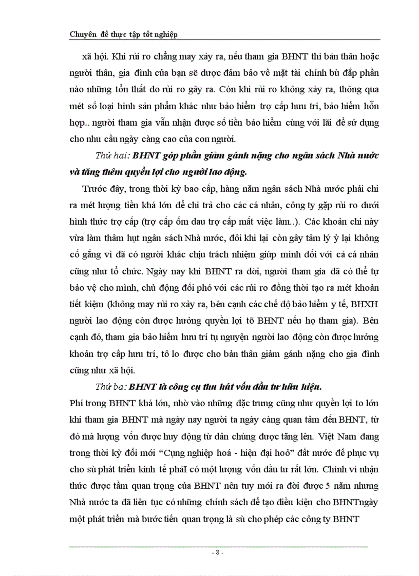 image for page Thực trạng và một số biện pháp phát triển nghiệp vụ này ở công ty Bảo Việt Nhân thọ Hà Nội”