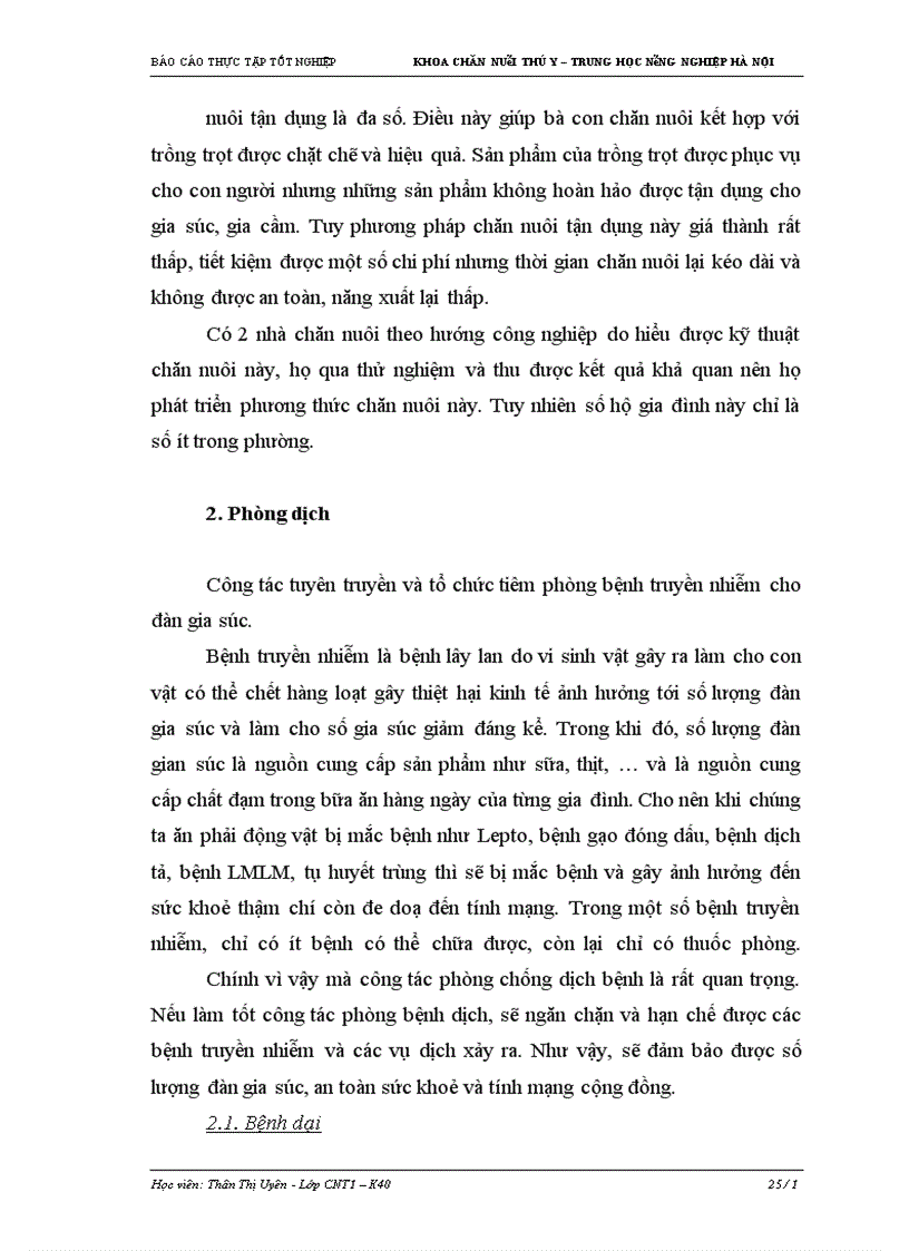 image for page Thực tập tốt nghiệp khoa chăn nuôi thú y – trung học nông nghiệp Hà Nội