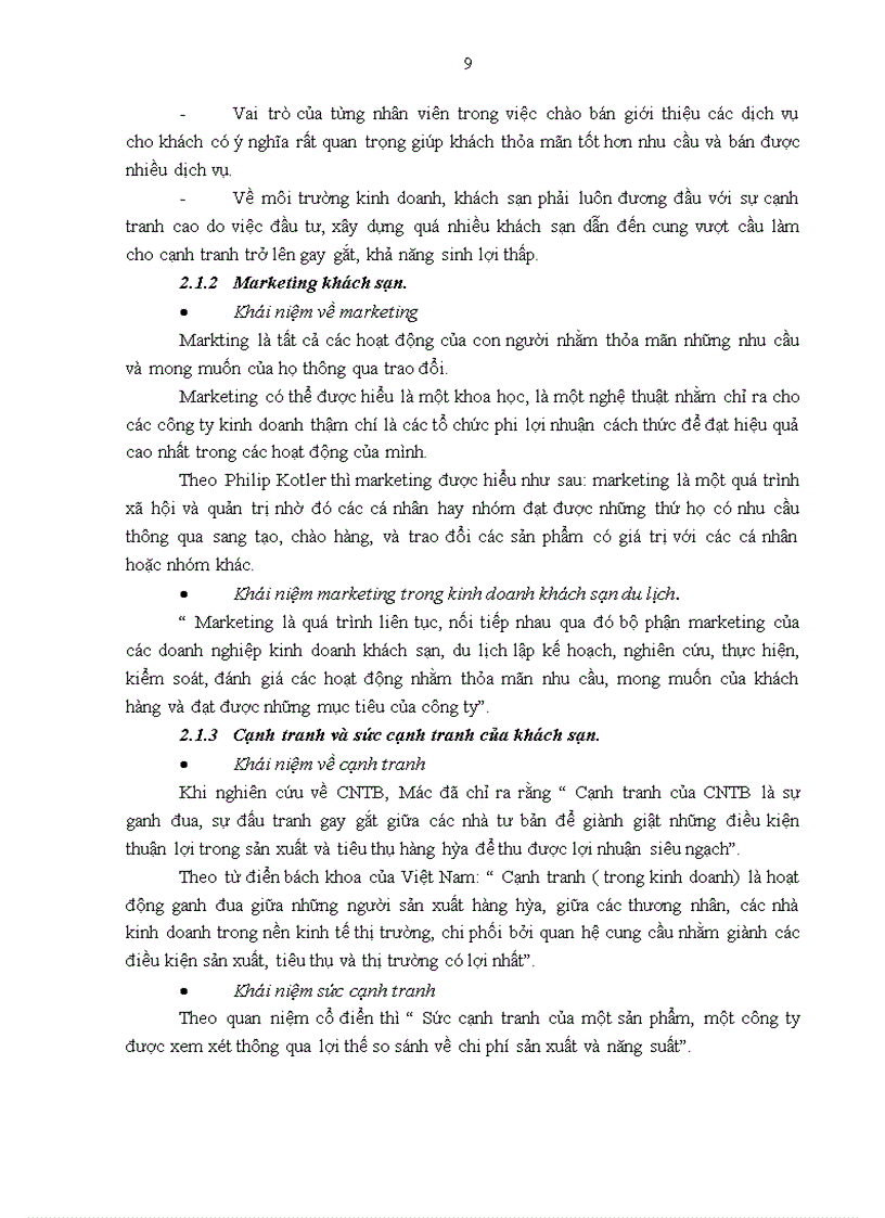 image for page Giải pháp nâng cao sức cạnh tranh marketing của khách sạn Hà Nội
