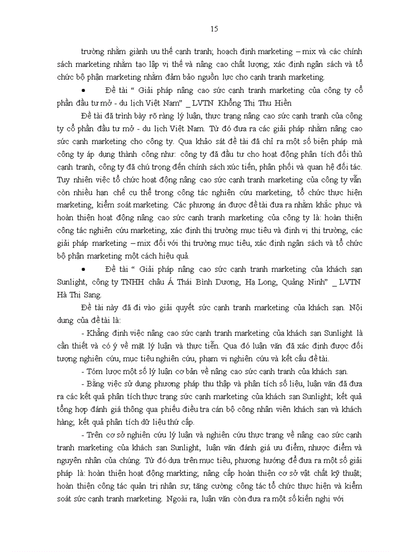 image for page Giải pháp nâng cao sức cạnh tranh marketing của khách sạn Hà Nội