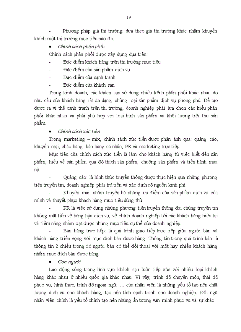 image for page Giải pháp nâng cao sức cạnh tranh marketing của khách sạn Hà Nội