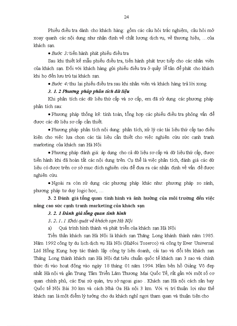 image for page Giải pháp nâng cao sức cạnh tranh marketing của khách sạn Hà Nội