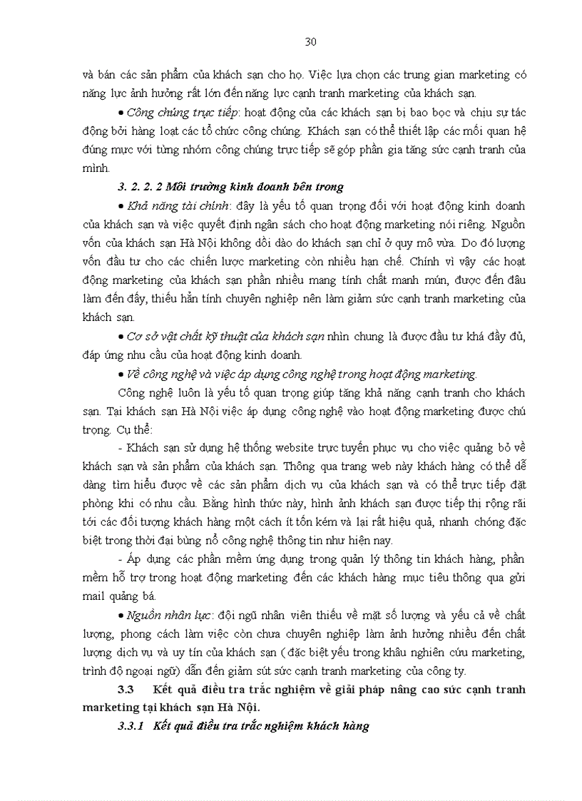 image for page Giải pháp nâng cao sức cạnh tranh marketing của khách sạn Hà Nội