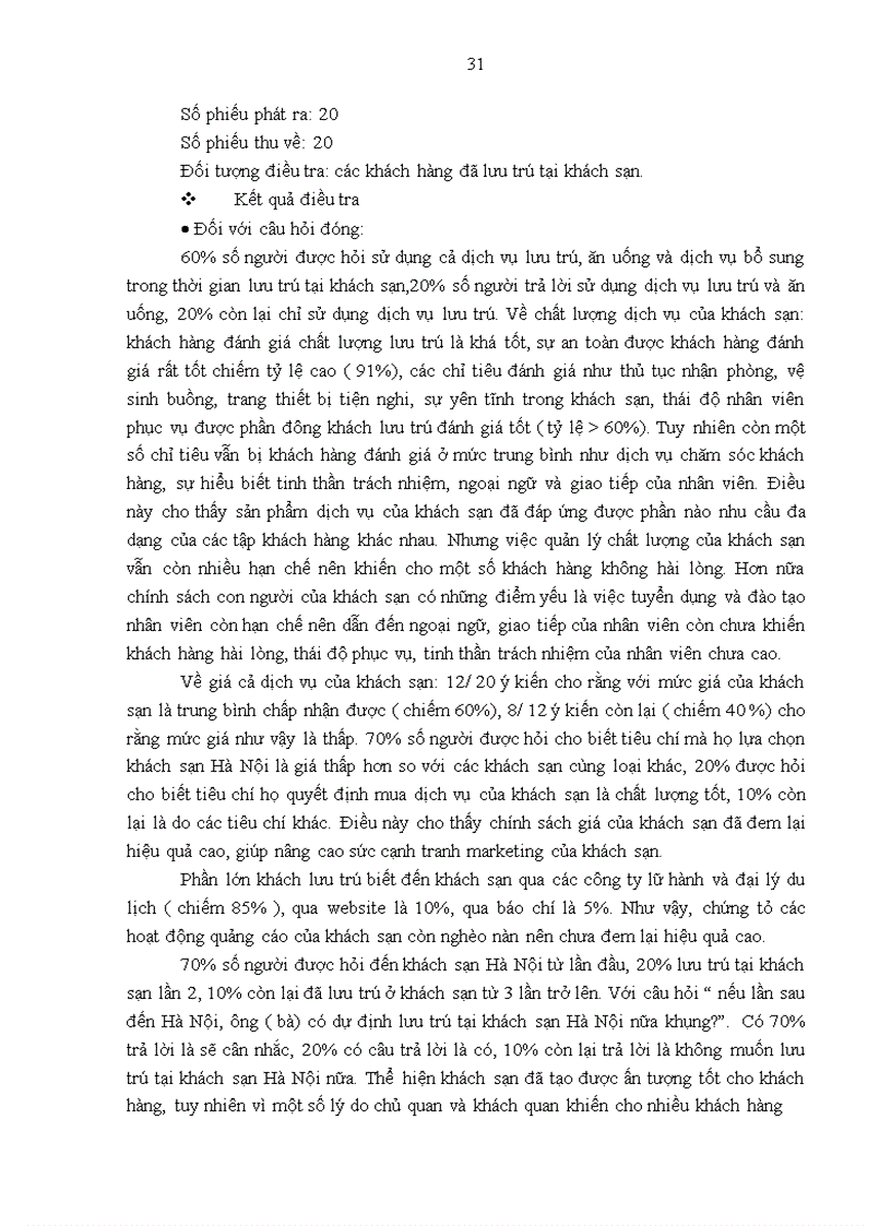 image for page Giải pháp nâng cao sức cạnh tranh marketing của khách sạn Hà Nội