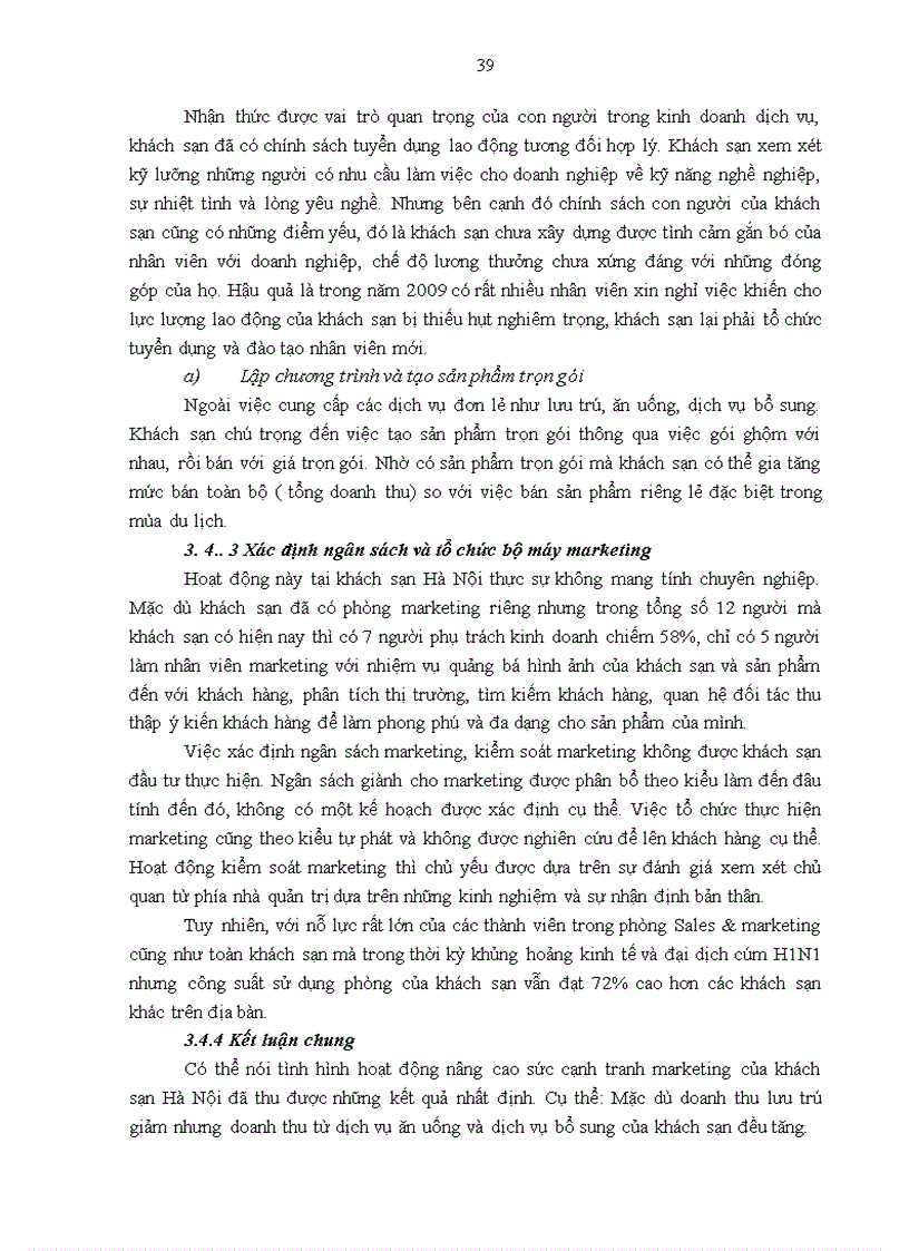 image for page Giải pháp nâng cao sức cạnh tranh marketing của khách sạn Hà Nội