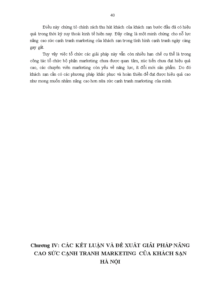 image for page Giải pháp nâng cao sức cạnh tranh marketing của khách sạn Hà Nội