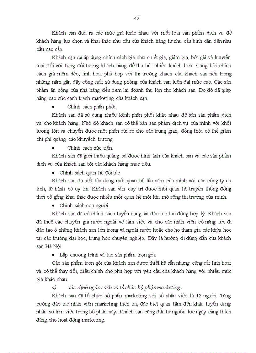 image for page Giải pháp nâng cao sức cạnh tranh marketing của khách sạn Hà Nội