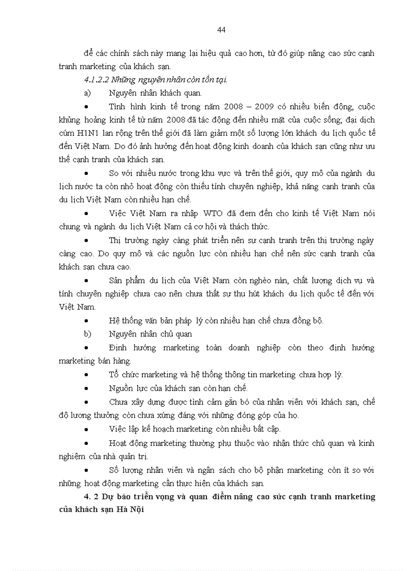 image for page Giải pháp nâng cao sức cạnh tranh marketing của khách sạn Hà Nội