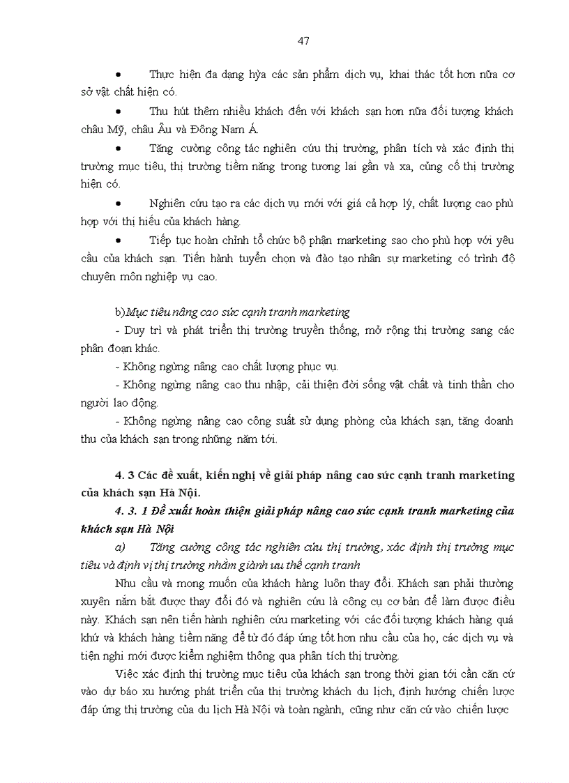 image for page Giải pháp nâng cao sức cạnh tranh marketing của khách sạn Hà Nội