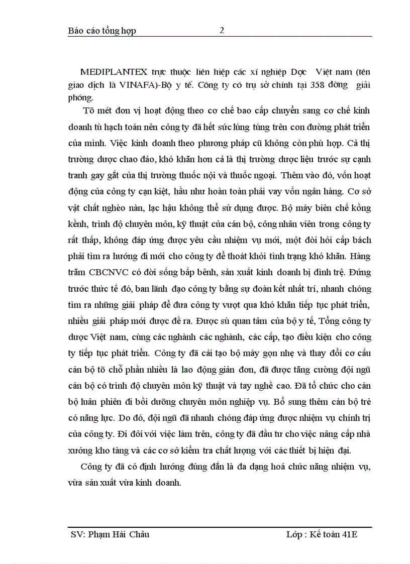 image for page Báo cáo thực tập tại Công ty Dược Liệu TWI l