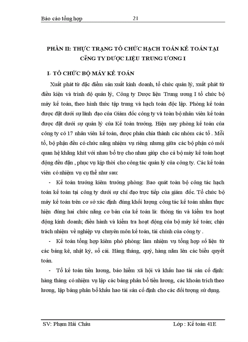 image for page Báo cáo thực tập tại Công ty Dược Liệu TWI l
