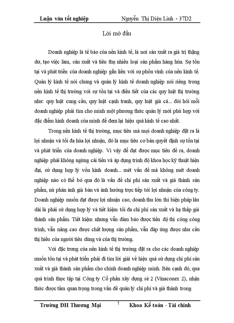 image for page Một số biện pháp tiết kiệm chi phí và hạ giá thành sản phẩm xây lắp tại Công ty cổ phần xây dựng số 2- Vinaconex 2