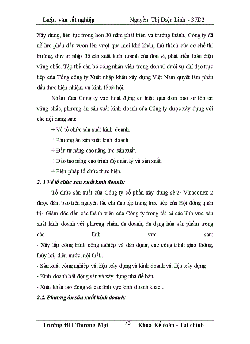 image for page Một số biện pháp tiết kiệm chi phí và hạ giá thành sản phẩm xây lắp tại Công ty cổ phần xây dựng số 2- Vinaconex 2