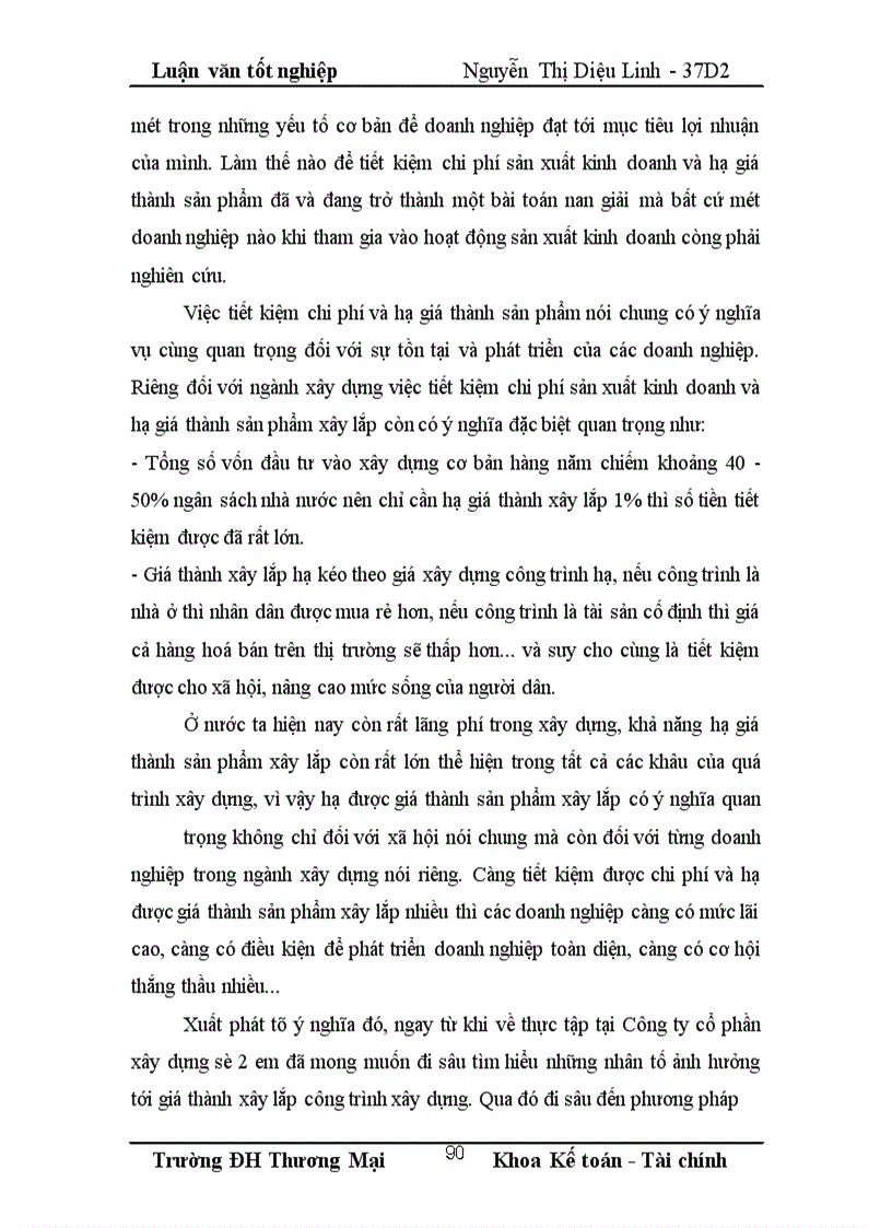 image for page Một số biện pháp tiết kiệm chi phí và hạ giá thành sản phẩm xây lắp tại Công ty cổ phần xây dựng số 2- Vinaconex 2