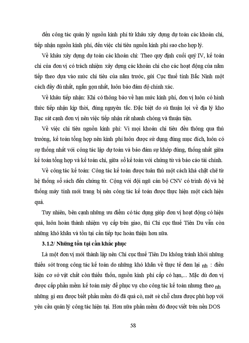 image for page Tổ chức hạch toán nguồn kinh phí và chi nguồn kinh phí sự nghiệp ở chi cục thuế Tiên Du – Bắc Ninh