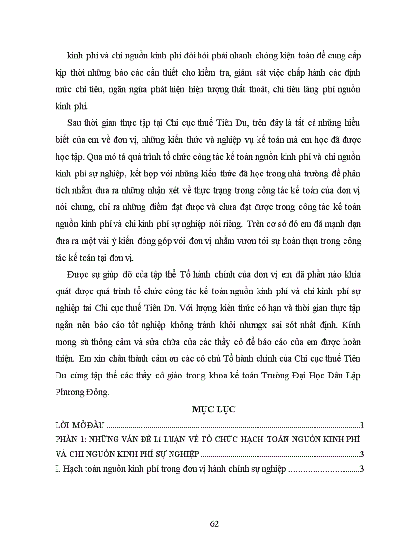 image for page Tổ chức hạch toán nguồn kinh phí và chi nguồn kinh phí sự nghiệp ở chi cục thuế Tiên Du – Bắc Ninh