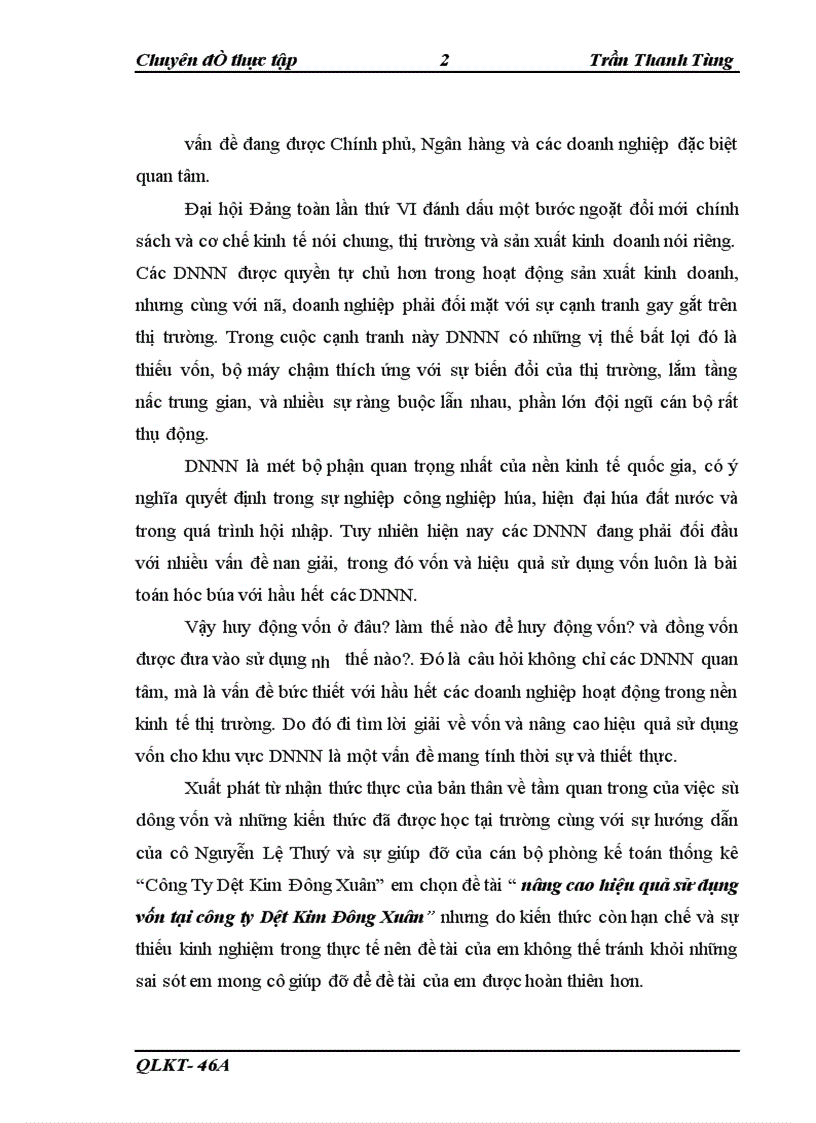 image for page Nâng cao hiệu quả sử dụng vốn tại công ty TNHH dệt kim đông xuân