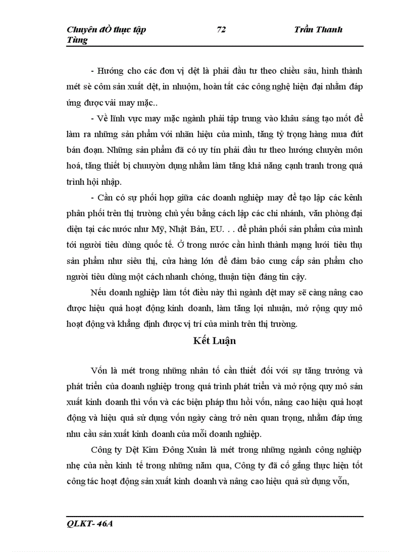 image for page Nâng cao hiệu quả sử dụng vốn tại công ty TNHH dệt kim đông xuân