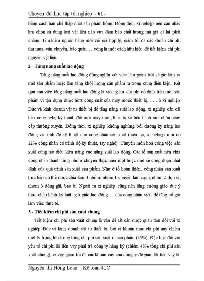 image for page Hoàn thiện hạch toán chi phí sản xuất và tính giá thành sản phẩm nhằm nâng cao hiệu quả sản xuất kinh doanh tại xí nghiệp Đúc và kinh doanh vật tư thiết bị (thuộc công ty Cơ khí và Xây lắp số 7)