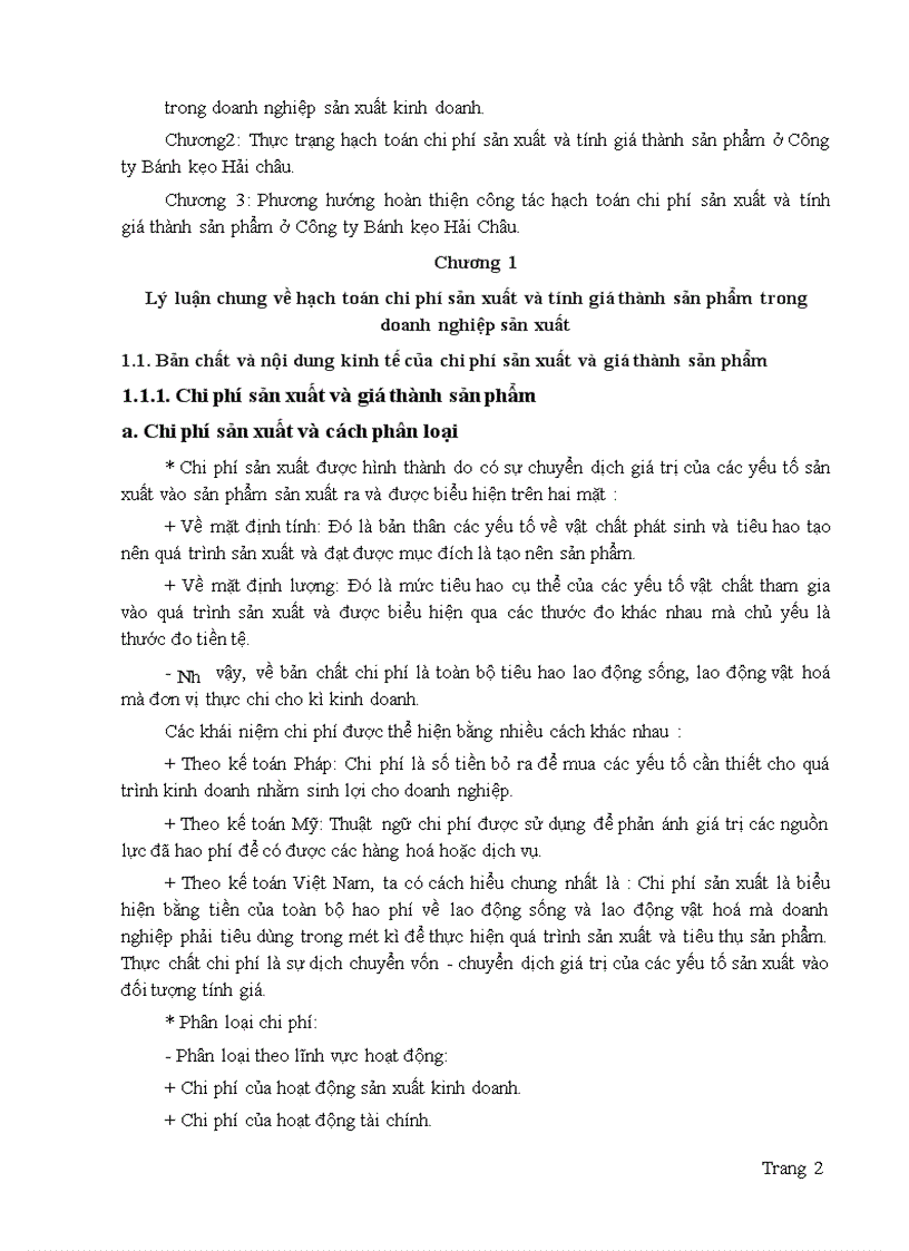 image for page Kế toán tập hợp chi phí sản xuất và tính giá thành sản phẩm ở công ty Bánh kẹo Hải Châu