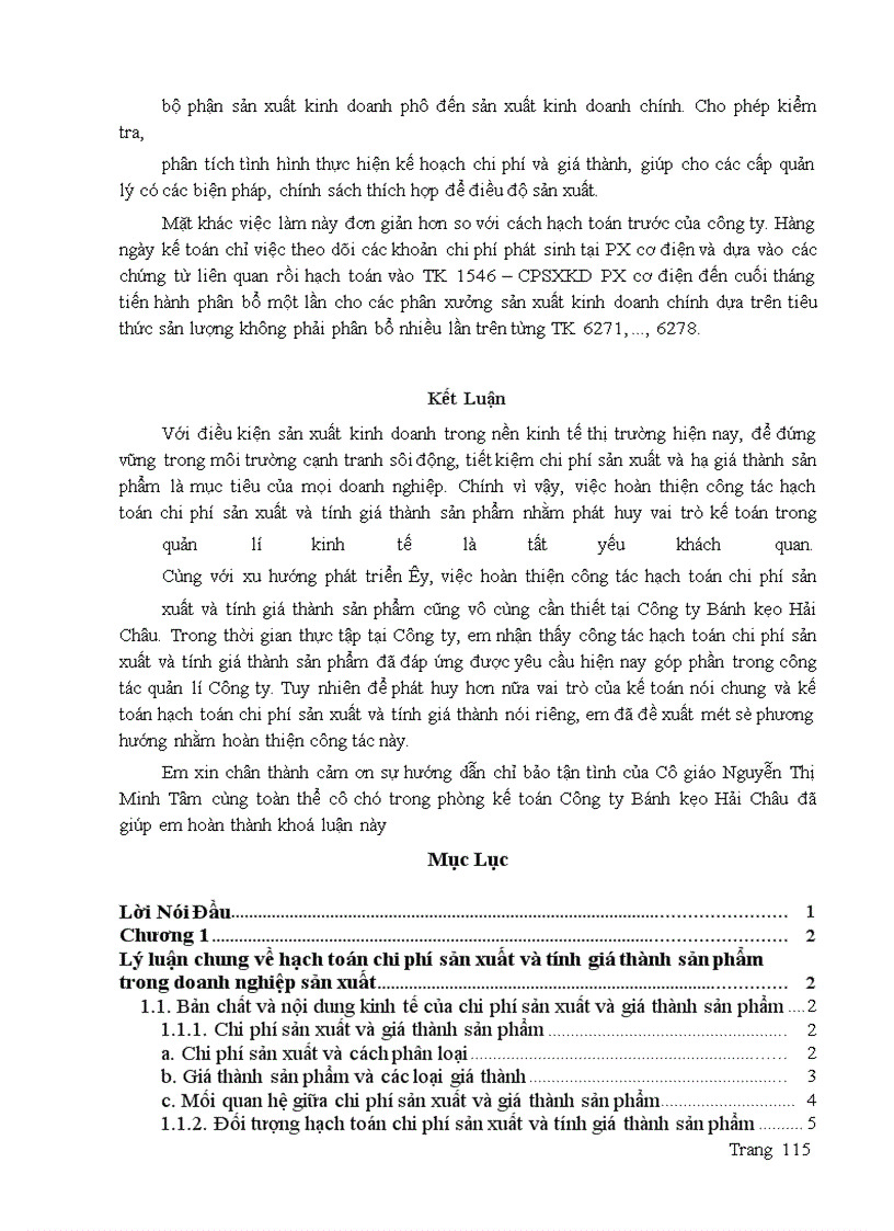 image for page Kế toán tập hợp chi phí sản xuất và tính giá thành sản phẩm ở công ty Bánh kẹo Hải Châu