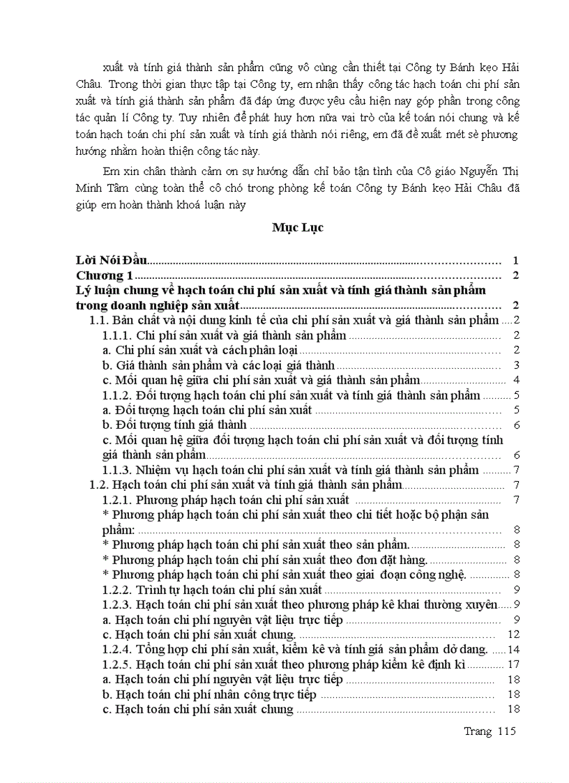 image for page Kế toán tập hợp chi phí sản xuất và tính giá thành sản phẩm ở công ty Bánh kẹo Hải Châu