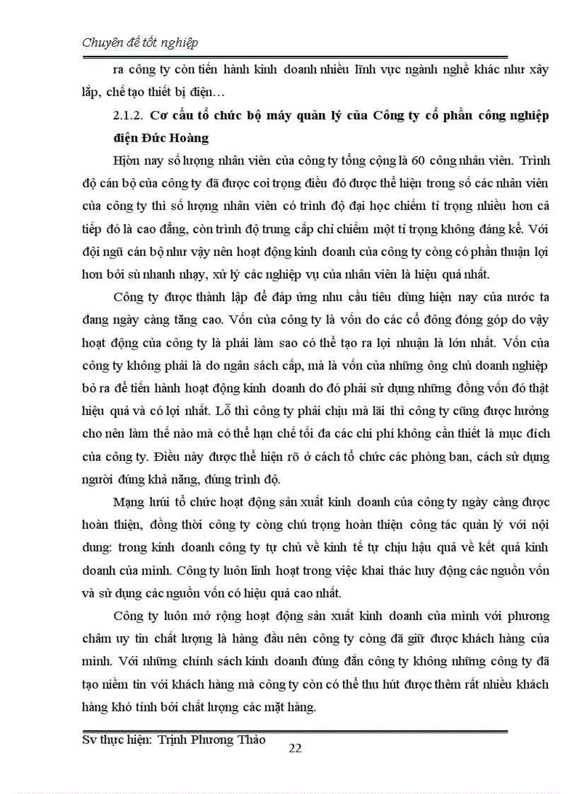 image for page Vốn lưu động và các biện pháp nâng cao hiệu quả sử dụng vốn lưu động ở công ty cổ phần công nghiệp điện Đức Hoàng