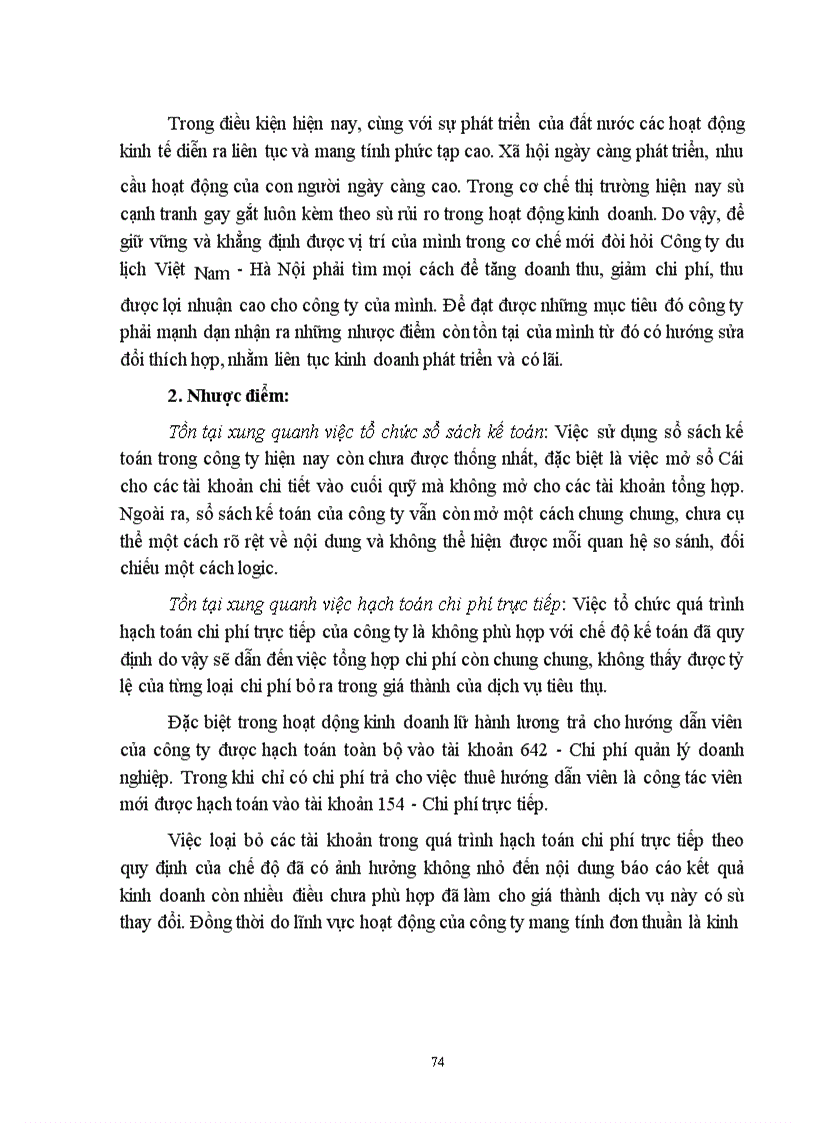 image for page Hoàn thiện hạch toán chi phí, doanh thu và xác định kết quả hoạt động dịch vụ tại Công ty Du lịch Việt Nam -Hà Nội