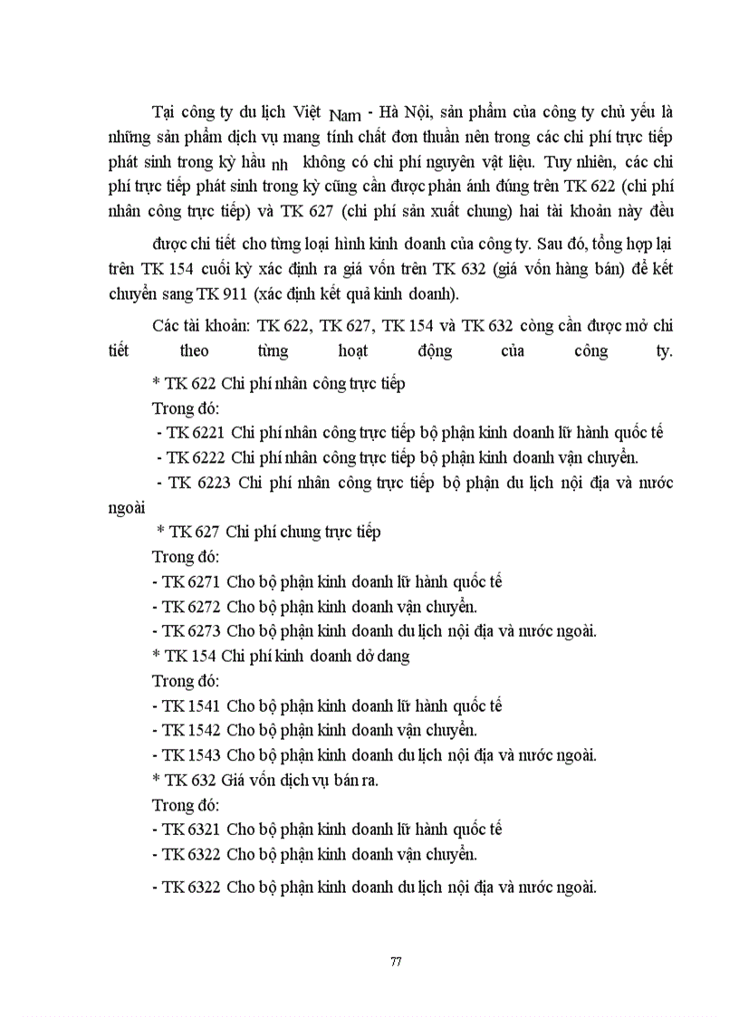 image for page Hoàn thiện hạch toán chi phí, doanh thu và xác định kết quả hoạt động dịch vụ tại Công ty Du lịch Việt Nam -Hà Nội