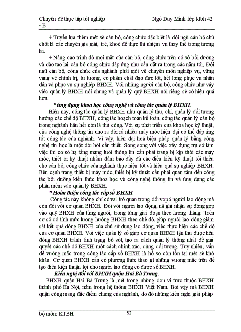 image for page Tình hình thu chi quỹ BHXH tại BHXH quận Hai Bà Trưng